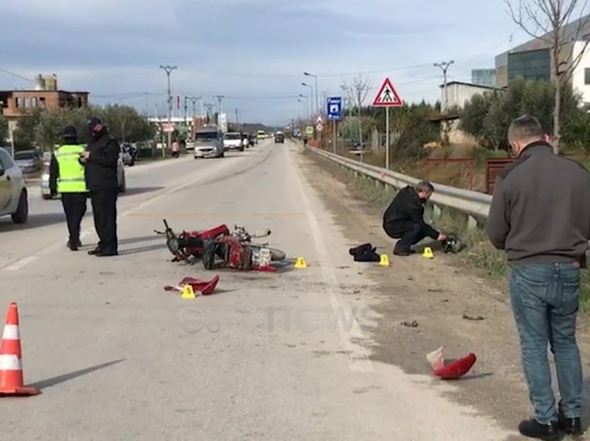 Motori del nga rruga në Berat, drejtuesi merr plagë të shumta