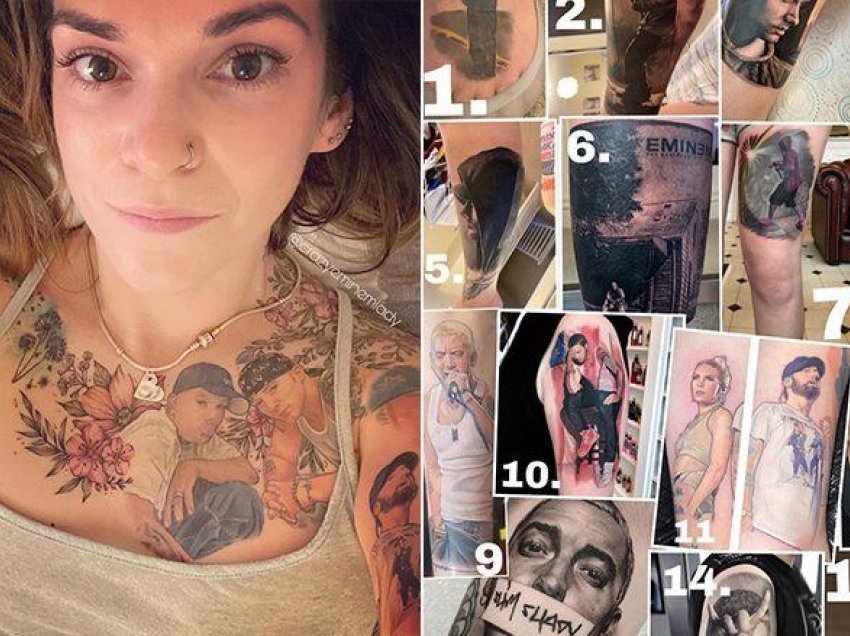 Fansja e Eminemit futet në Librin e Guiness, pasi realizoi 16 tatuazhe me portrete të reperit