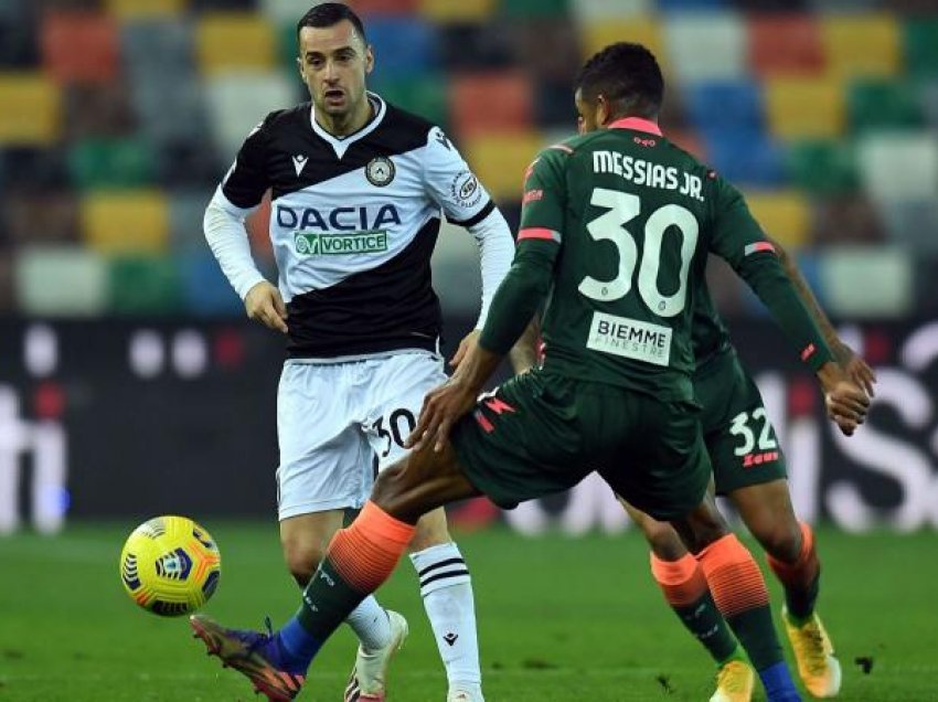 Udinese ndalet pas tre fitoresh radhazi