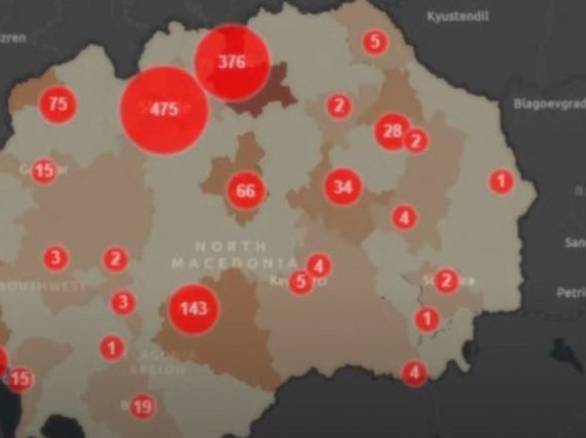 Në spitalet e Shkupit ka 495 pacientë të dyshuar ose të diagnostikuar me Covid-19