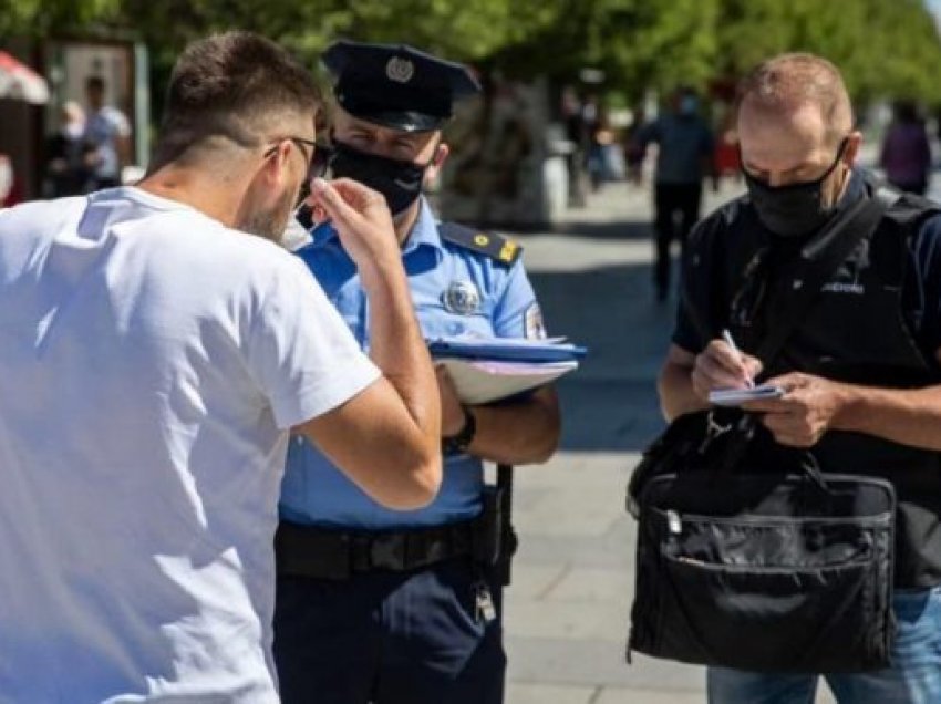 Policia për 24 orë shqiptoi 543 tiketa për mosrespektim të Ligjit për Pandeminë