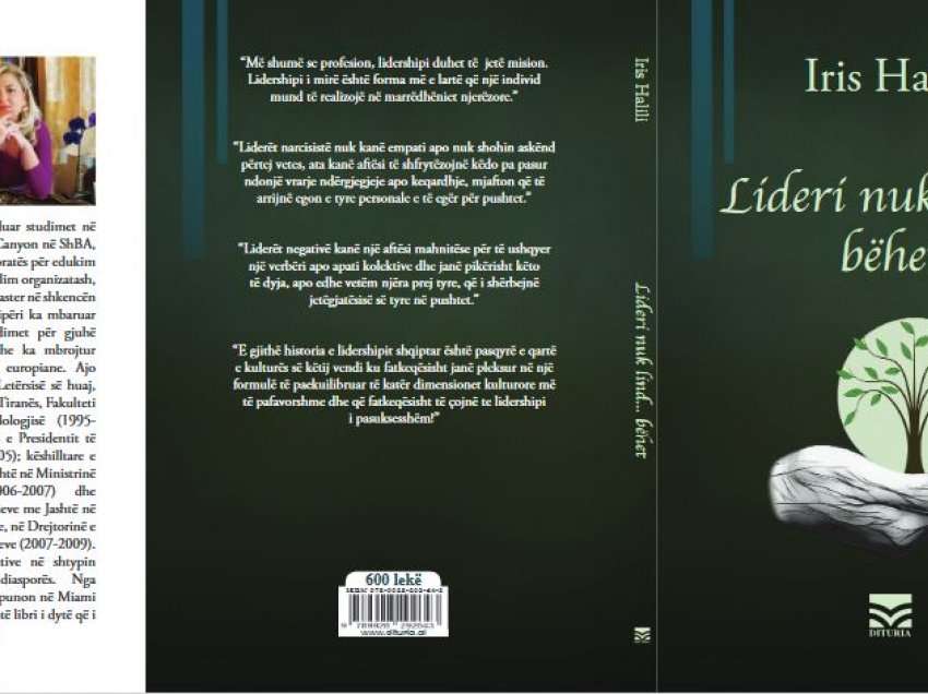 Iris Halili dhe libri i saj ‘Lider nuk lind, por bëhesh’