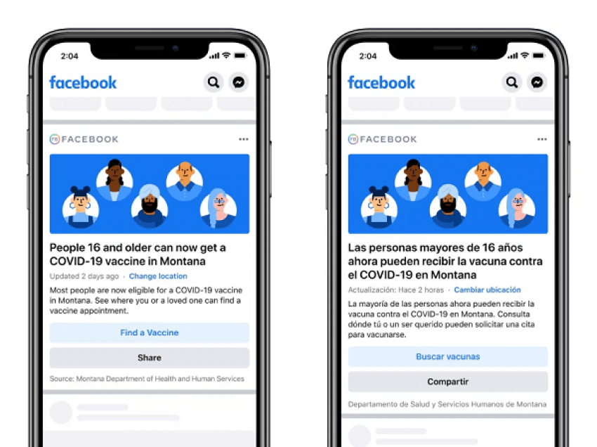 Facebook nis promovimin e vaksinës në platformë sociale, për të shtyrë përdoruesit të vaksinohen