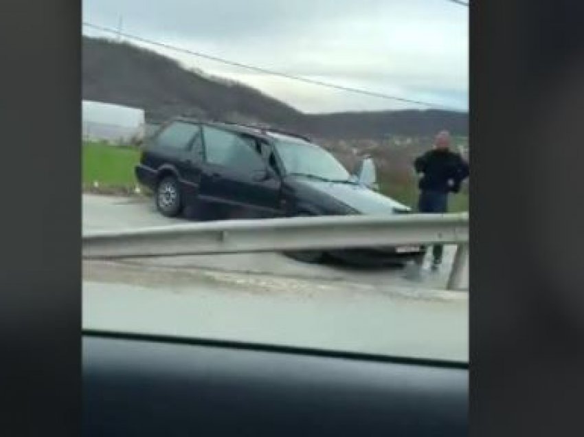 Aksident trafiku në rrugën Prishtinë-Podujevë 