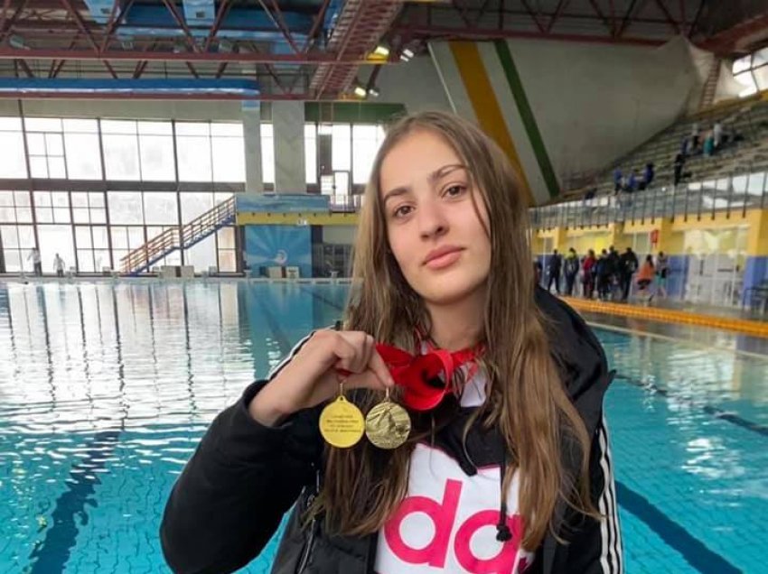 Adea Alidemaj shkëlqen në Shkup, fiton dy medalje të arta