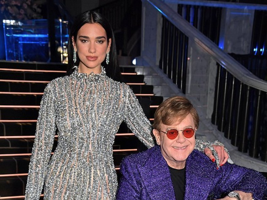 Dua Lipa shkëlqen me dukjen në performancën me Elton John