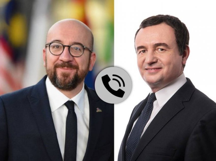 Kurti para vizitës në Bruksel bisedon me Charles Michel