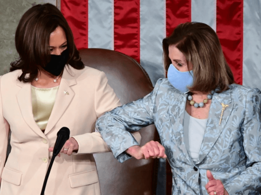 Kamala Harris, Nancy Pelosi shënojnë moment historik gjatë fjalimit të presidentit