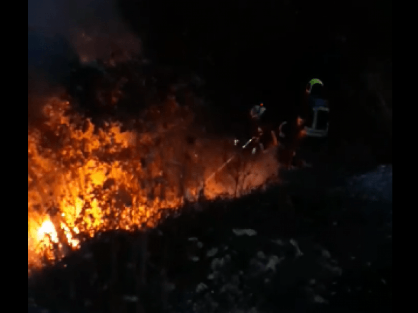 Edhe në fshatin Gaçkë të komunës së Ferizajt, mali kaplohet nga flaka