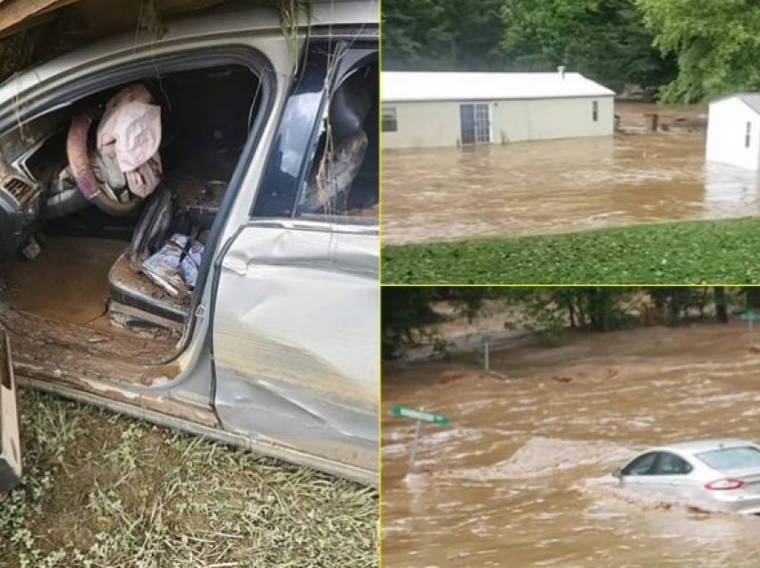 Gruaja nga Karolina e Veriut filmoi momentin kur shtëpia dhe makina e saj “u lanë” nga ujërat e përmbytjeve, pas stuhisë