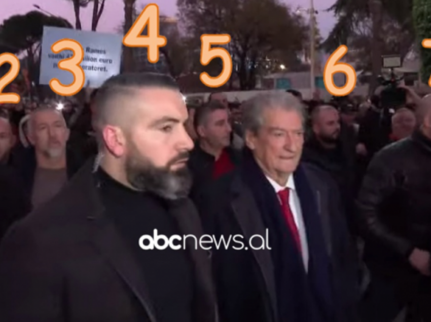 Sali Berisha u mbrojt nga 8 truproje para zyrës së Ramës