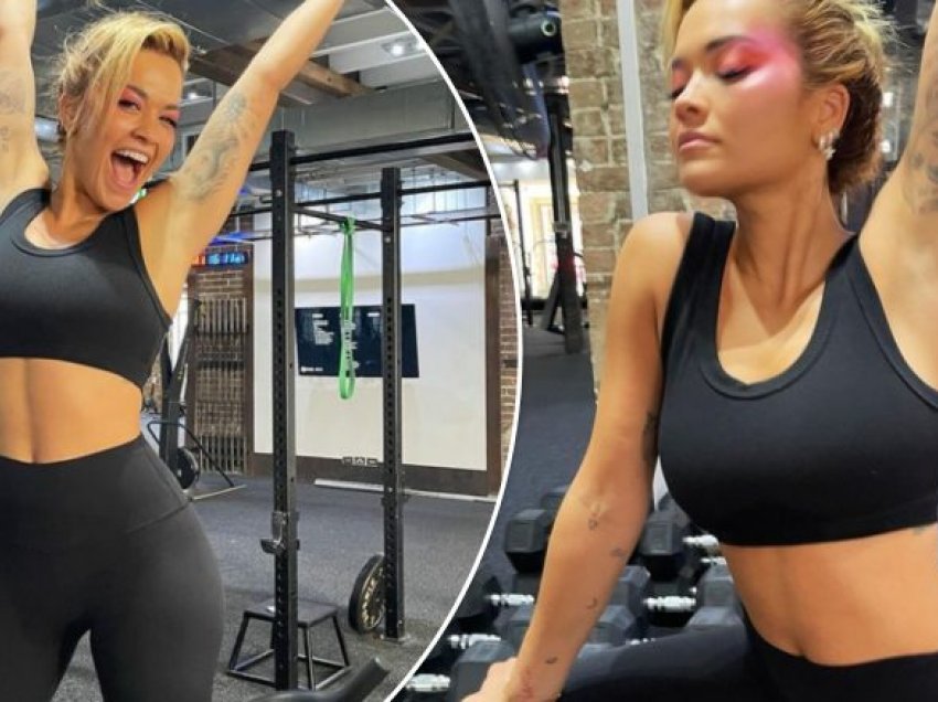 Rita Ora vë në pah linjat trupore nga palestra, ndërsa shfaqet me makijazh