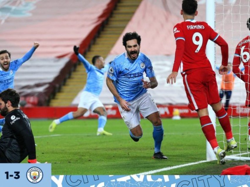 Liverpool 1-4 Man City, notat e lojtarëve: Gundogan dhe Foden më të mirët