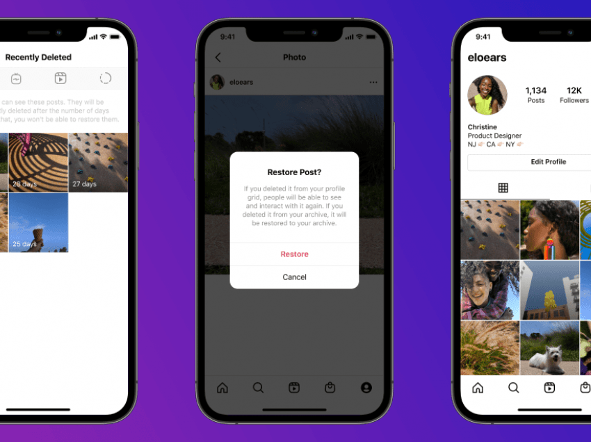 Instagrami do të shtojë një opsion të ri – “i fshirë së fundmi”