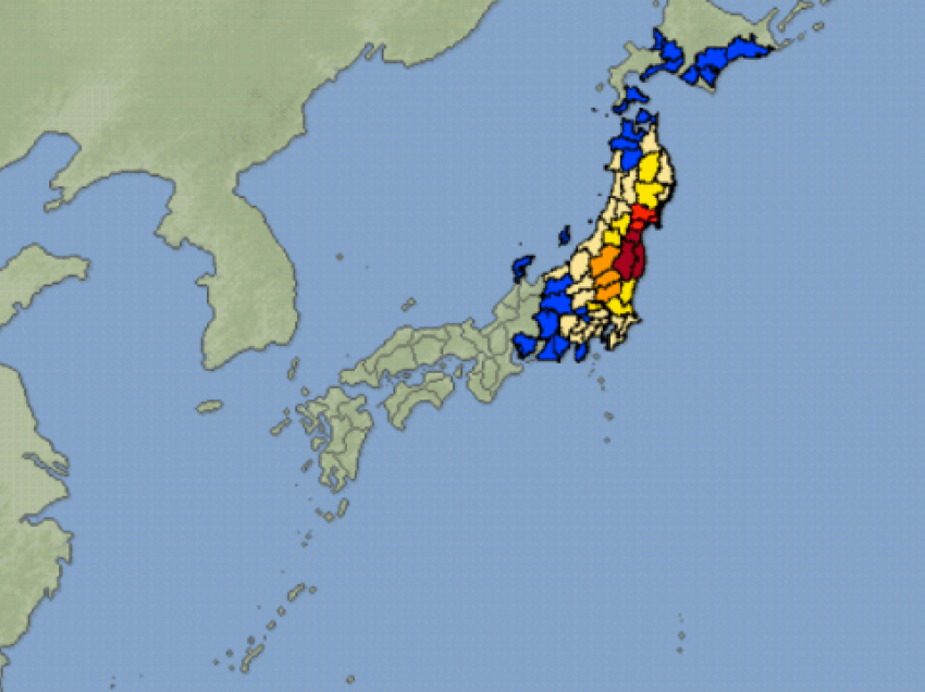 Japonia goditet nga një tërmet i fuqishëm prej 7.1 shkallësh