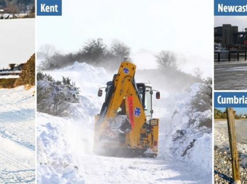 Pamje impresionuese nga Britania e mbuluar nga dëbora, me temperatura mesatare -5C