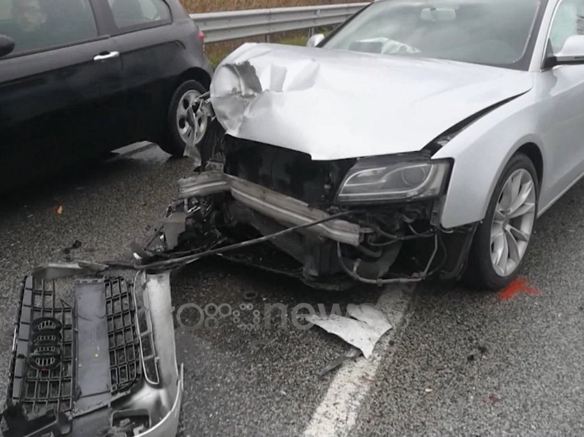 Dy makina përplasen në autostradën Elbasan-Tiranë, raportohen të plagosur