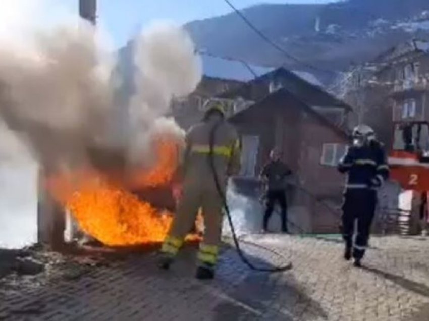 Përfshihet nga flakët një makinë në Tetovë, shkaktohet dëm material