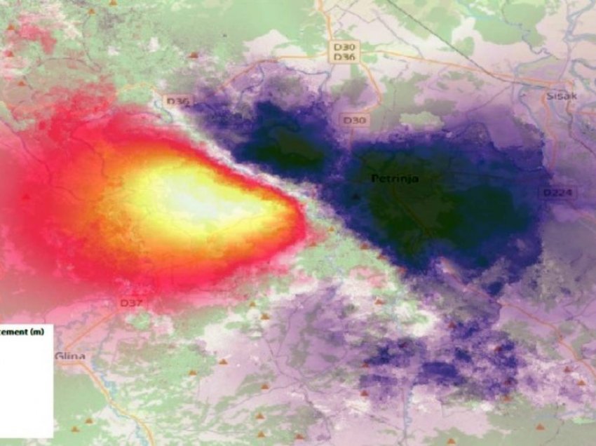 Pamjet nga sateliti tregojnë fuqinë e tërmetit në Kroaci, toka lëvizi për më shumë se 10cm