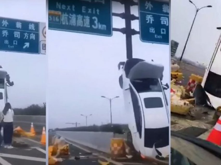 Skenë e çuditshme në autostradë: Pamjet zbuluan pse makina po shikon qiellin