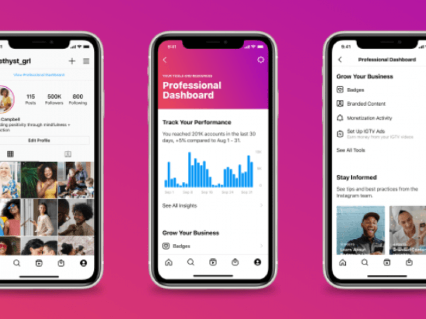 Instagram lançon një panel të dedikuar për llogaritë e biznesit dhe krijuesve