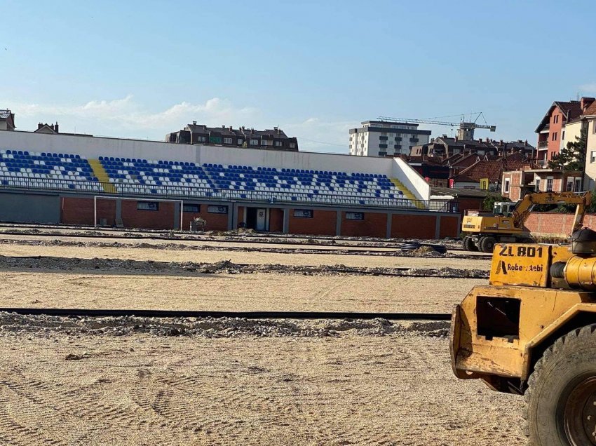 Vazhdojnë punimet në stadiumin ‘Zahir Pajaziti’ 