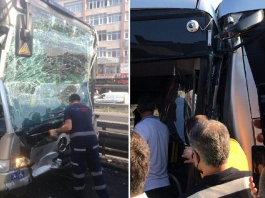 Dhjetëra të lënduar nga përplasja e dy metrobusëve në Stamboll