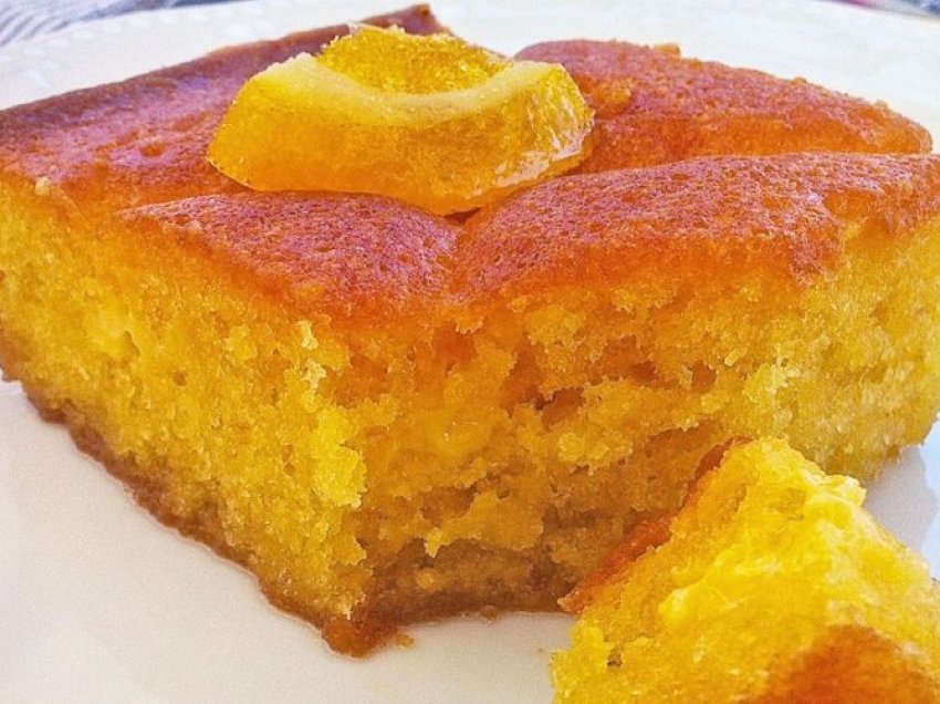 Receta tradicionale e revanis me shurup portokalli