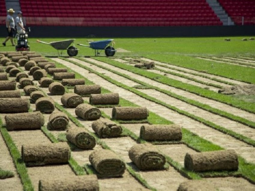 ​Fillojnë punimet për ndërrimin e barit në stadiumin “Air Albania”