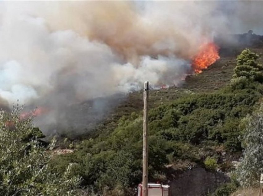 Ishulli në Greqi përfshihet nga flakët