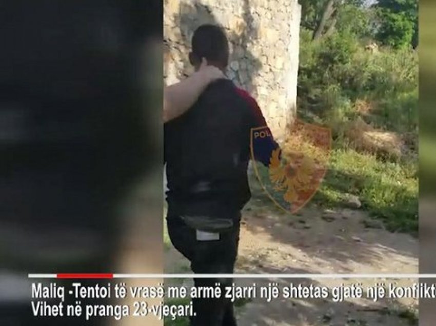 23-vjeçari qëllon me pushkë bashkëmoshatarin, momenti kur arrestohet nga policia