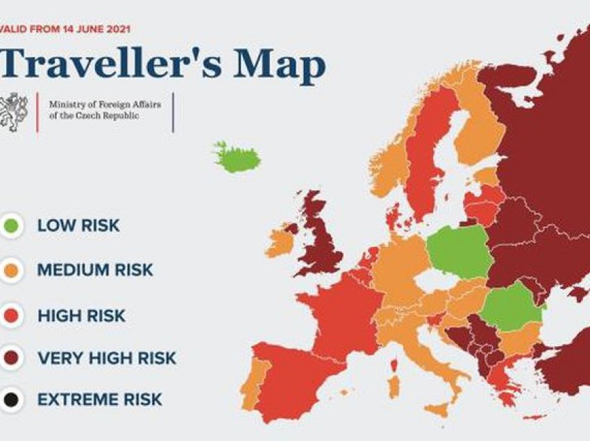 Çekia e vendos Shqipërinë në zonën e riskut të Covid, rregullat e reja të udhëtimit 