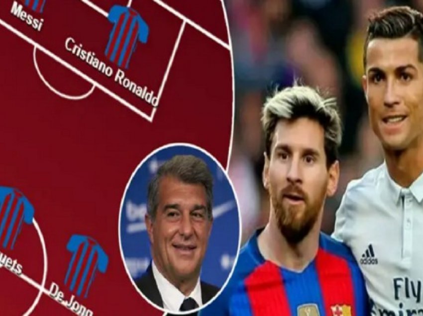 ​Kështu mund të duket formacioni i ri i Barcelonës nëse transferohet edhe Cristiano Ronaldo