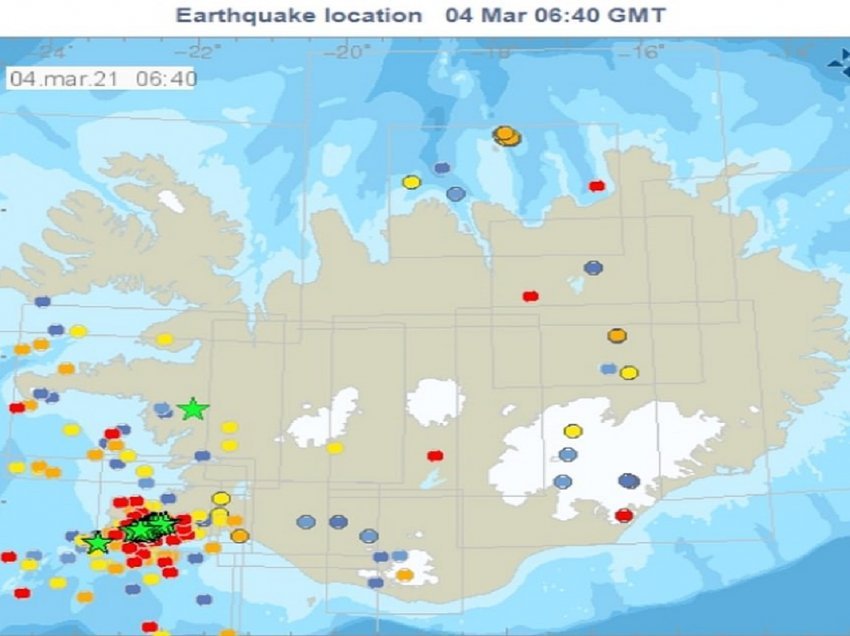 Pritet shpërthim vullkanik në Islandë, 18,000 tërmete të regjistruara për 1 javë