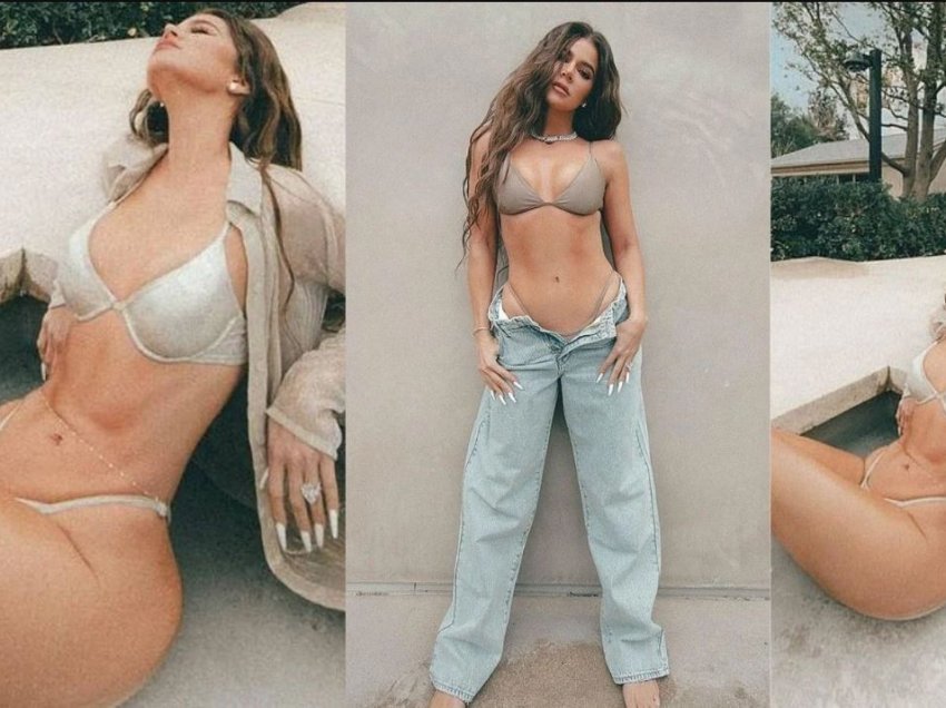 Khloe Kardashian tregon figurën e saj të përsosur në bikinit e markës ‘Good American’