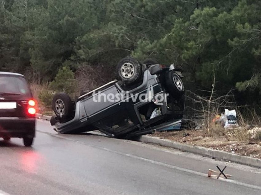 Makina e kthyer përmbys/ Dalin pamjet e aksidentit të tmerrshëm që i mori jetën shqiptarit