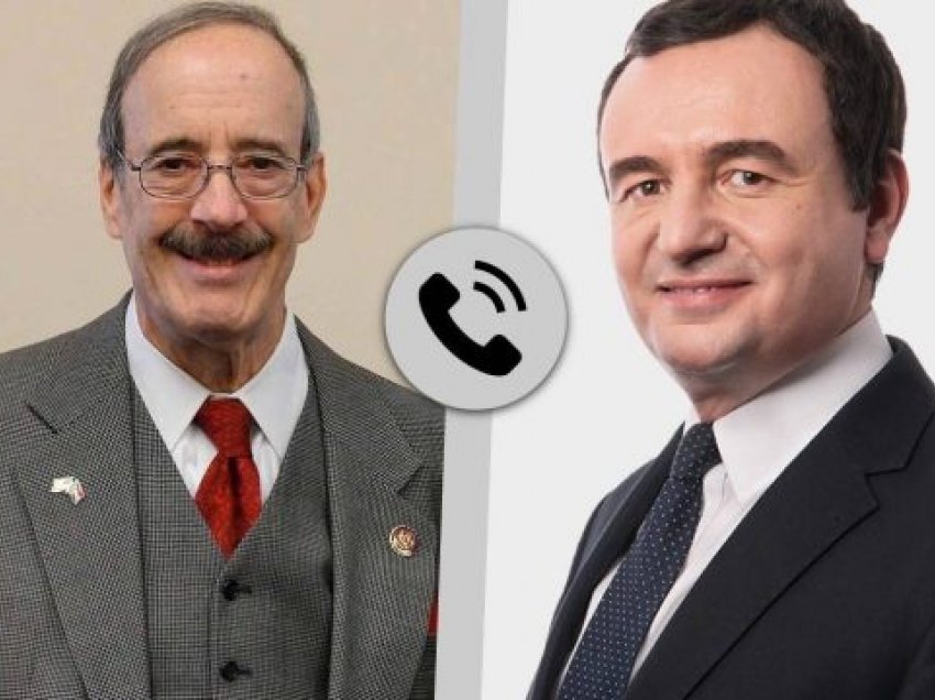 Kryeministri Kurti bisedon me Eliot Engel, e fton ta festojë ditëlindjen në Kosovë