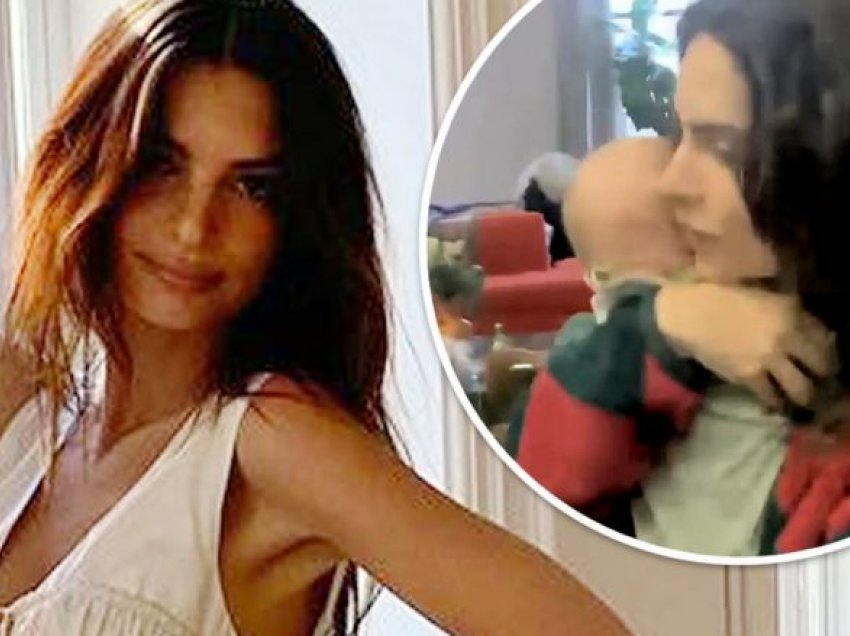 Emily Ratajkowski mahnit e veshur me fustanin e bardhë, para se të kërcente me djalin e saj