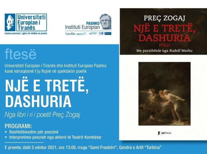 “Një e tretë dashuria”, një kulm në poezinë e Preç Zogajt