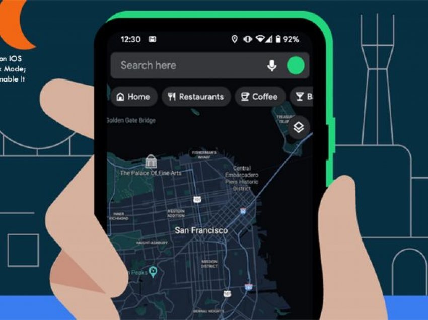 Google Maps për iOS mori një modalitet të errët