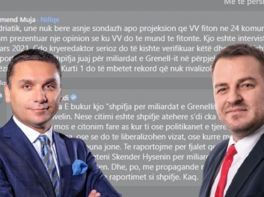 Adriatik Kelmendi e Armend Muja përplasen me komente në Facebook