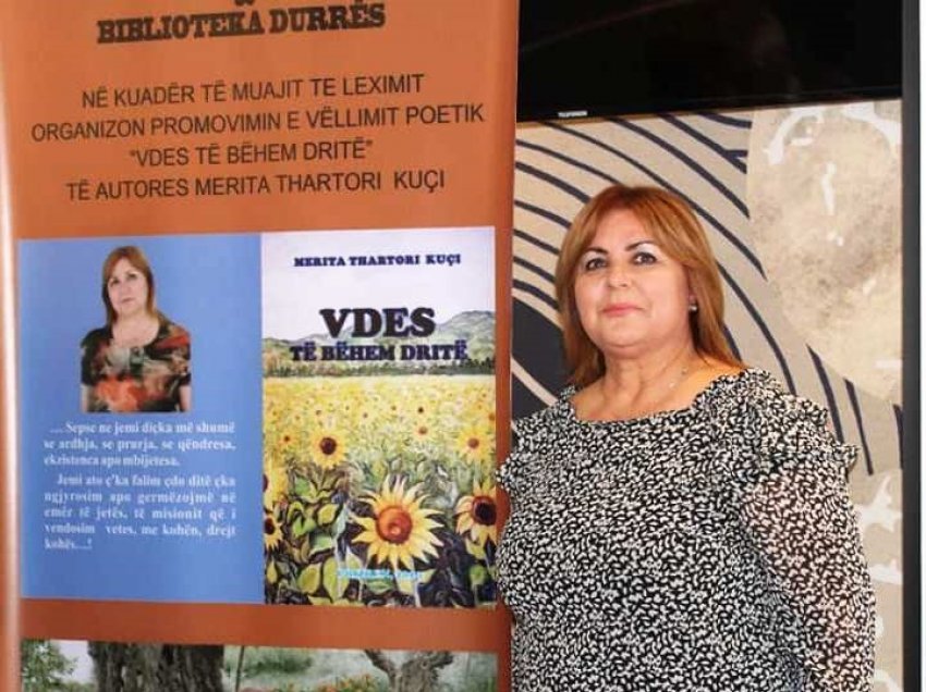 Merita Kuçi-Thartori, në përurimin e librit të saj, “Vdes të bëhem dritë”