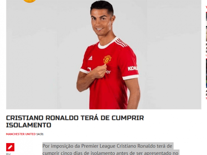 Shtyhet debutimi i Cristiano Ronaldos me Manchester Utd!