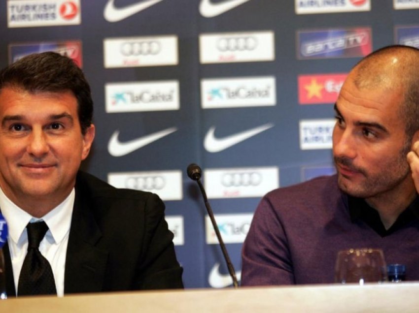 Laporta shpreson ta bind trajnerin e Manchester Cityt