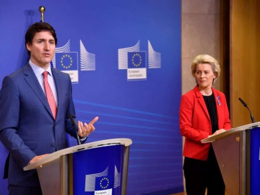 ​Trudeau e Ursula von der Leyen premtojnë mbështetje për refugjatët ukrainas