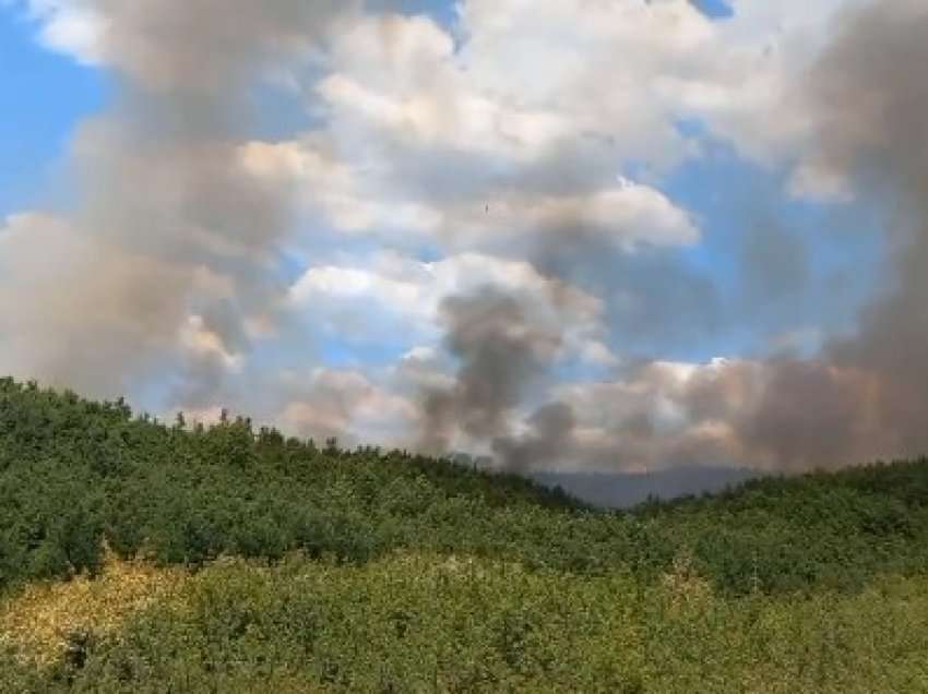 Zjarr i madh në Klinë, disa fshatra mbesin pa energji elektrike