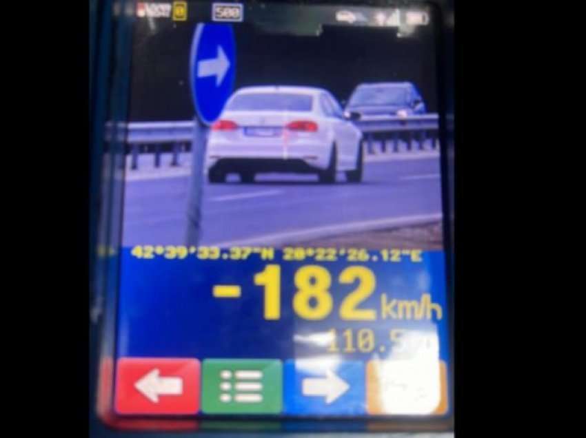 U kap duke lëvizur me 182 km/h, ja gjoba që i vendos policia