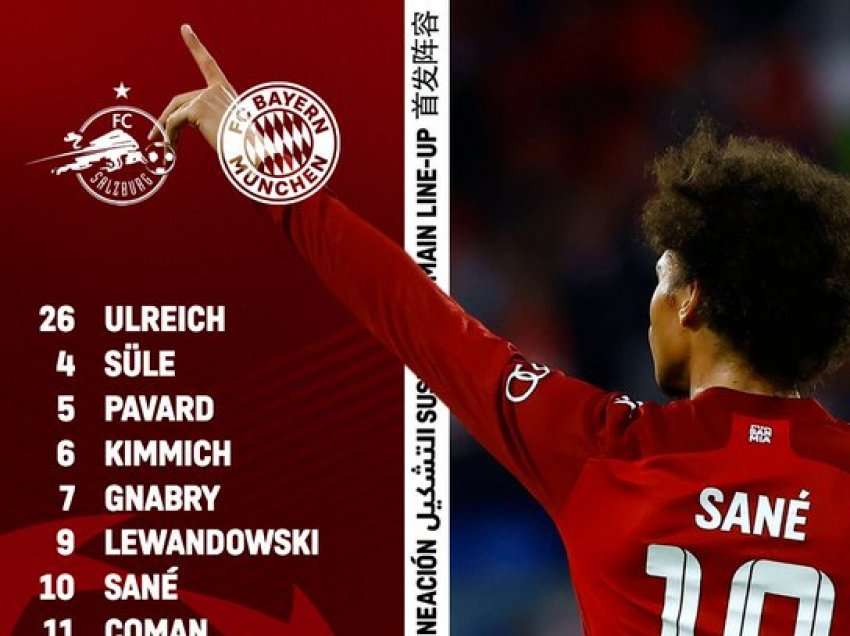 Salzburg - Bayern: Formacionet zyrtare