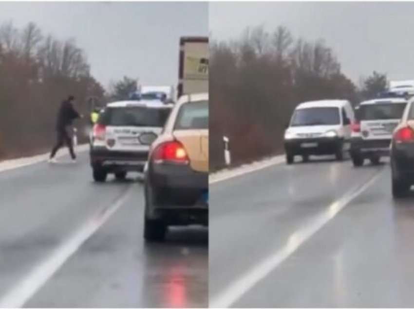 Dramë në rrugët e Maqedonisë! Shoferi ther një polic ndërsa përplas dy të tjerë