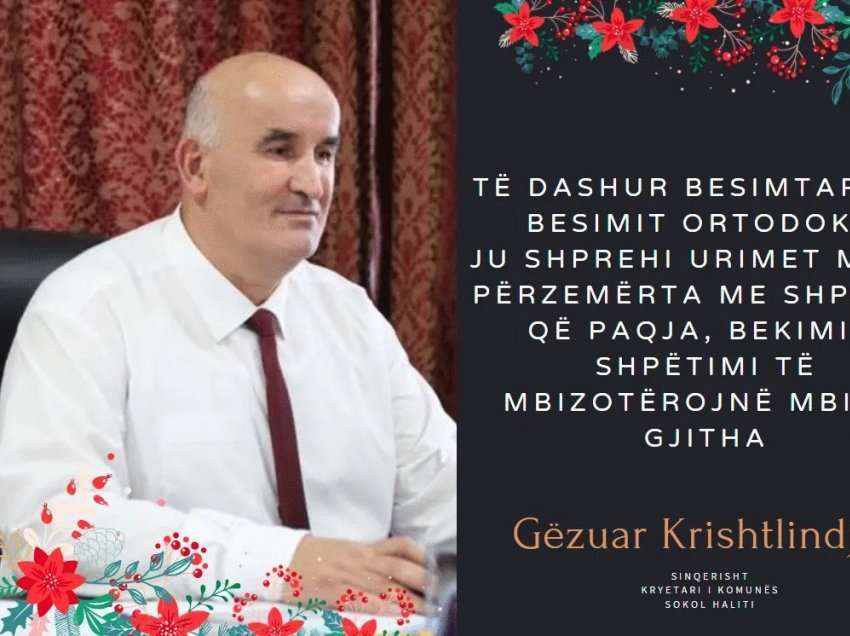 Haliti uron besimtarët ortodoks për festën e Krishtlindjeve